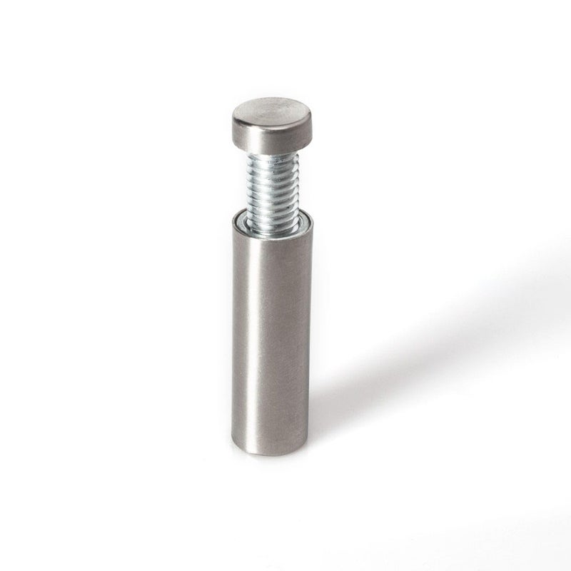 OUTWATER Stainless Steel Standoff 1/2 Inch Diameter x 1-1/2 Inch Barrel Length Brushed Finish for PVC, Glass and Acrylic Sign Stand Off Wall Anchors and Screws 20 Piece Store/Restaurant Pack - Image 4